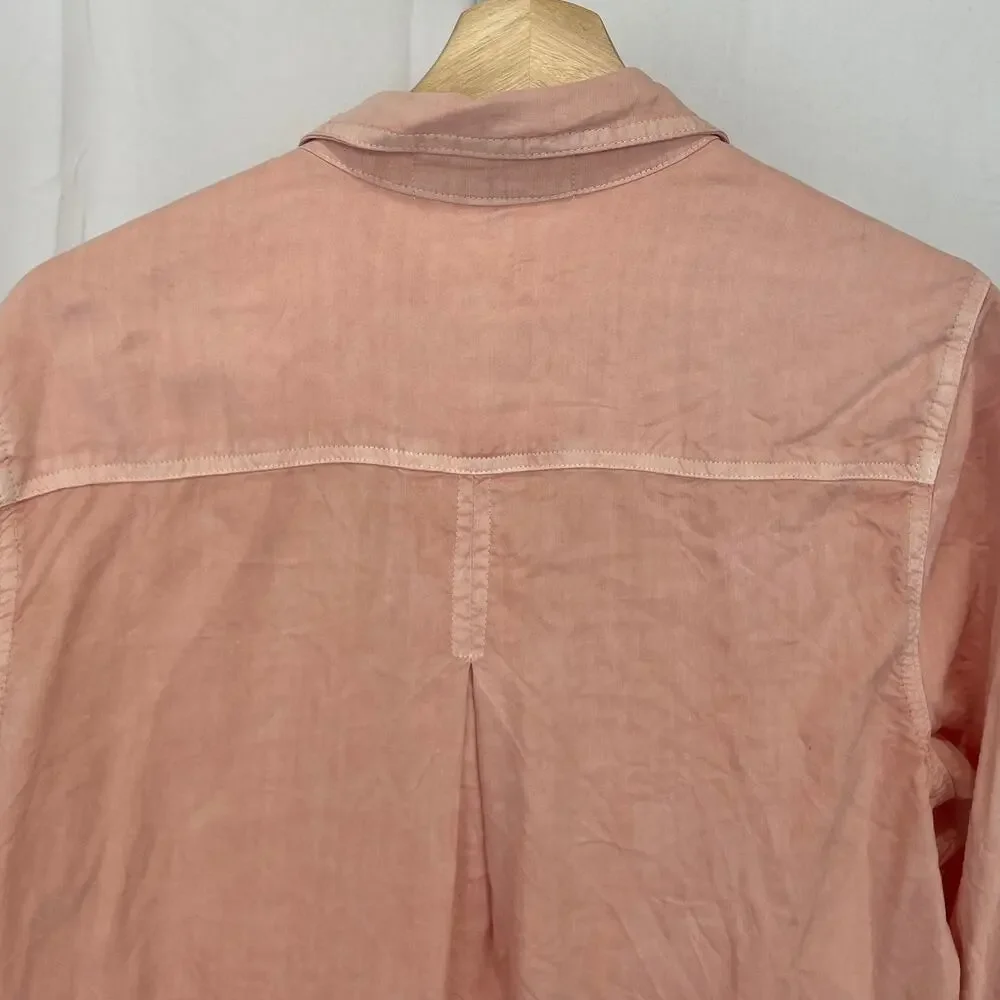 CLOTH & STONE Shirttail Button Down Shirt Long Sleeve Tencel Pink Size S - Picture 7 of 9